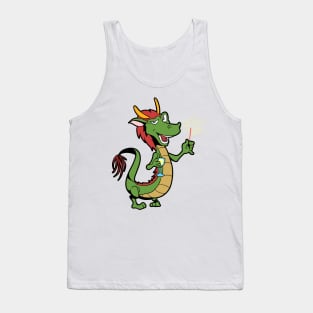 Dragon with sparkler - Happy New Year Tank Top